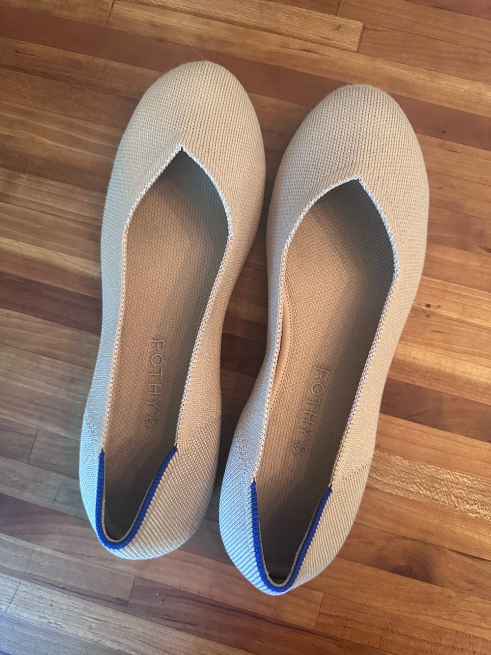 Rothy's Ecru Colored Round Toe Flats
